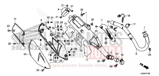 SILENCIEUX D'ECHAPPEMENT CRF250RLAH de 2017